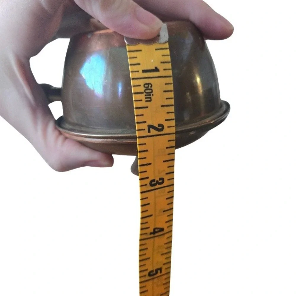Rustic‎ Vintage Copper Sauce Pot with Lid Wood Handle 4x2